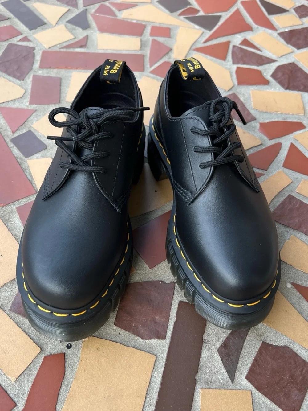 Dr. Martens Black Audrick 3 Eye Platform Shoes